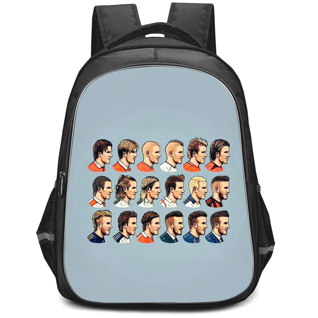 David Beckham Backpack StudentPack - David Beckham Transformation Avatar On Gray Background