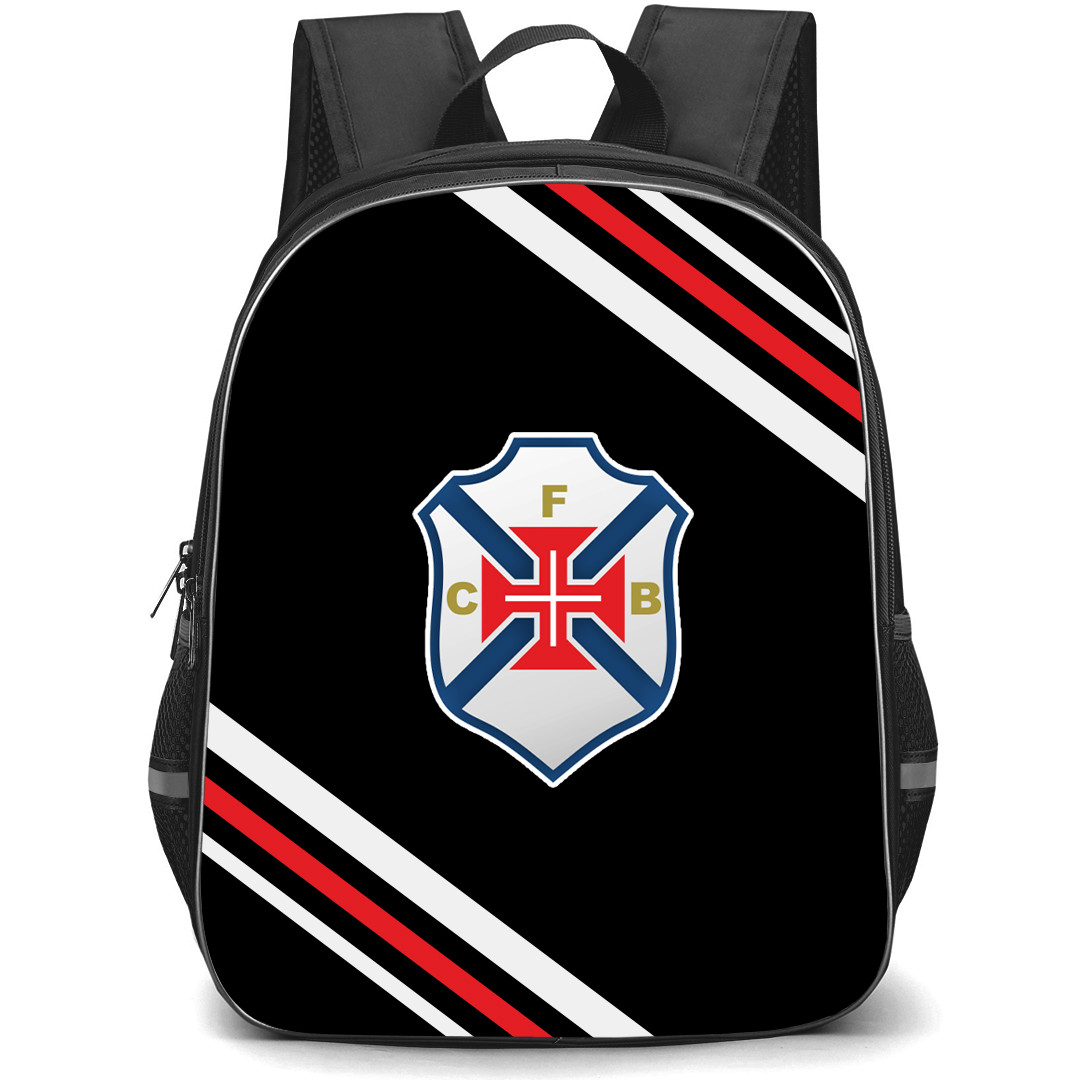 CF Os Belenenses Backpack School Bag StudentPack - Large Logo With Stripe