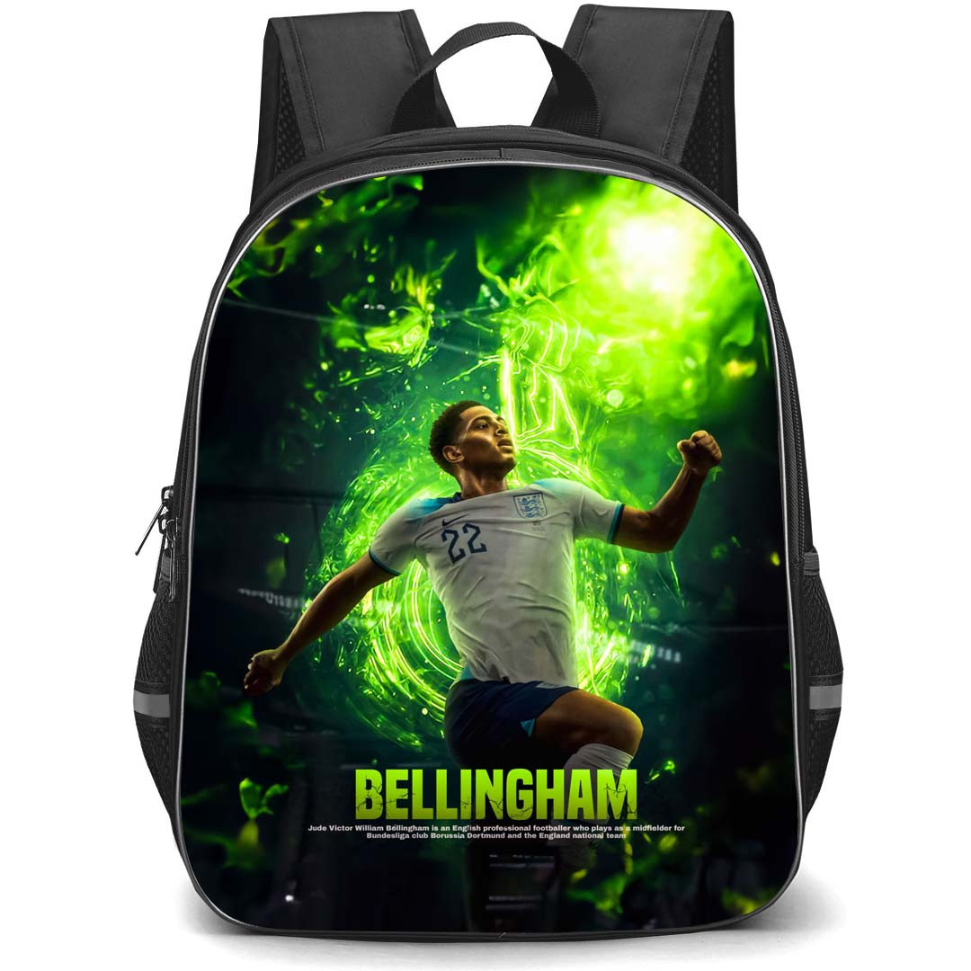 Jude Bellingham Backpack StudentPack - Jude Bellingham England National Football Jumping Illustration