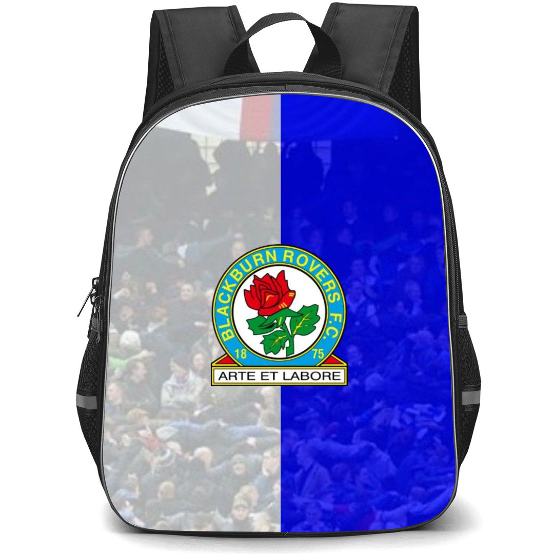 Blackburn Rovers FC Backpack StudentPack - Blackburn Rovers FC Logo On Gray And Blue Background