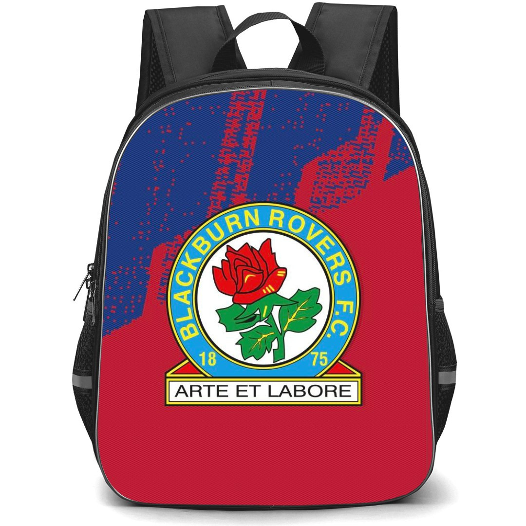 Blackburn Rovers FC Backpack StudentPack - Blackburn Rovers FC Logo On Red Blue Background