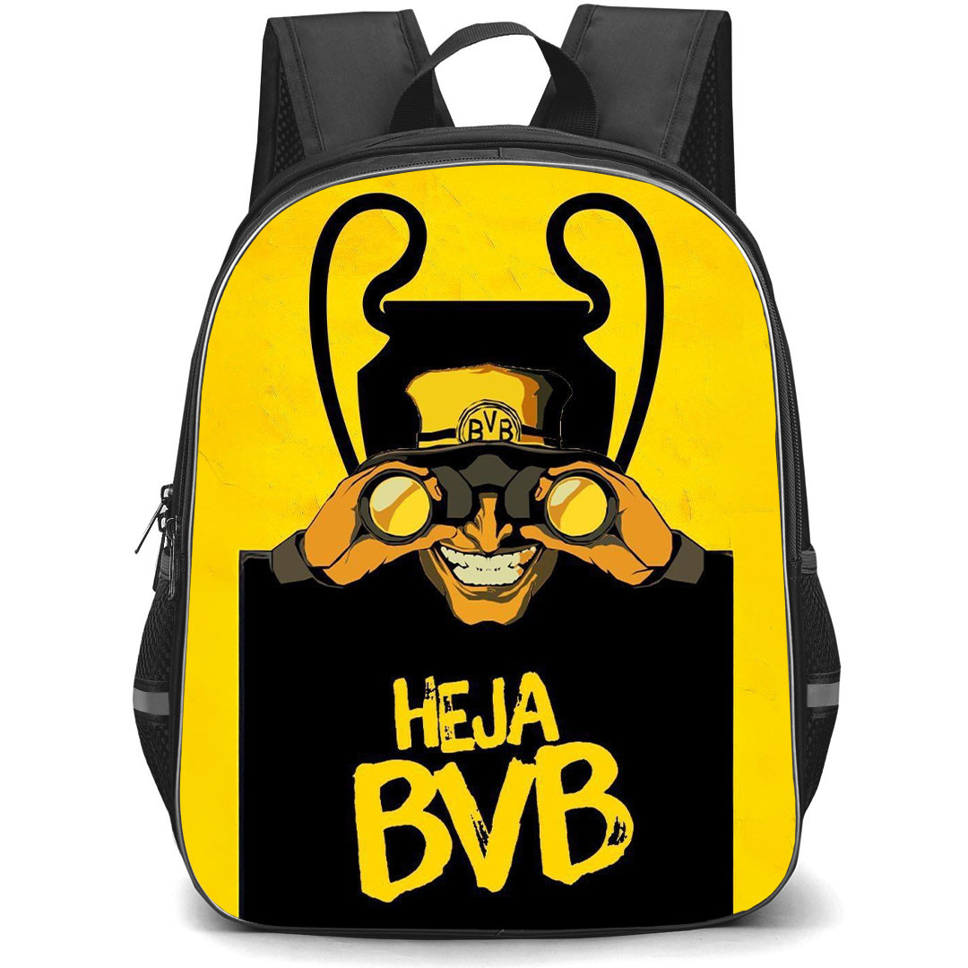 Borussia Dortmund Backpack School Bag StudentPack - Borussia Dortmund Heja BVB Illustration Art Poster