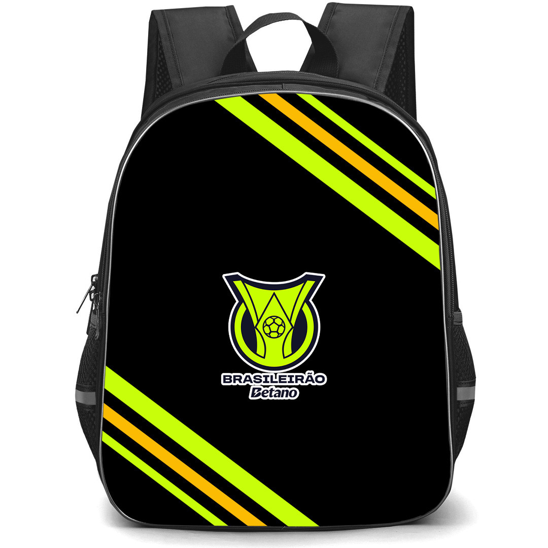 Campeonato Brasileiro Serie A Logo Backpack School Bag StudentPack - Campeonato Brasileiro Serie A Large Logo With Stripe
