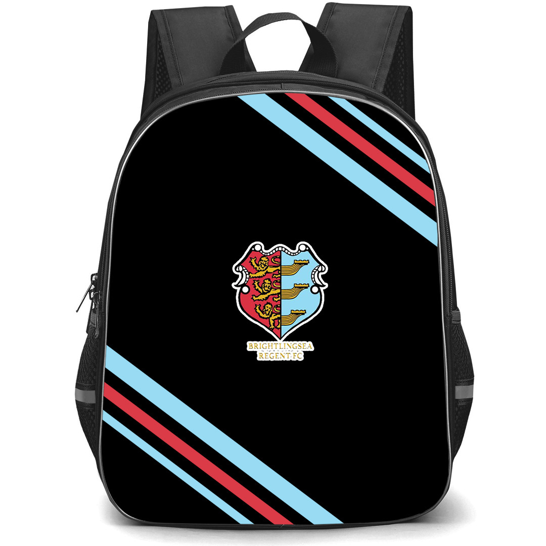 Brightlingsea Regent Football Club Backpack School Bag StudentPack - Brightlingsea Regent Football Club Large Logo With Stripe