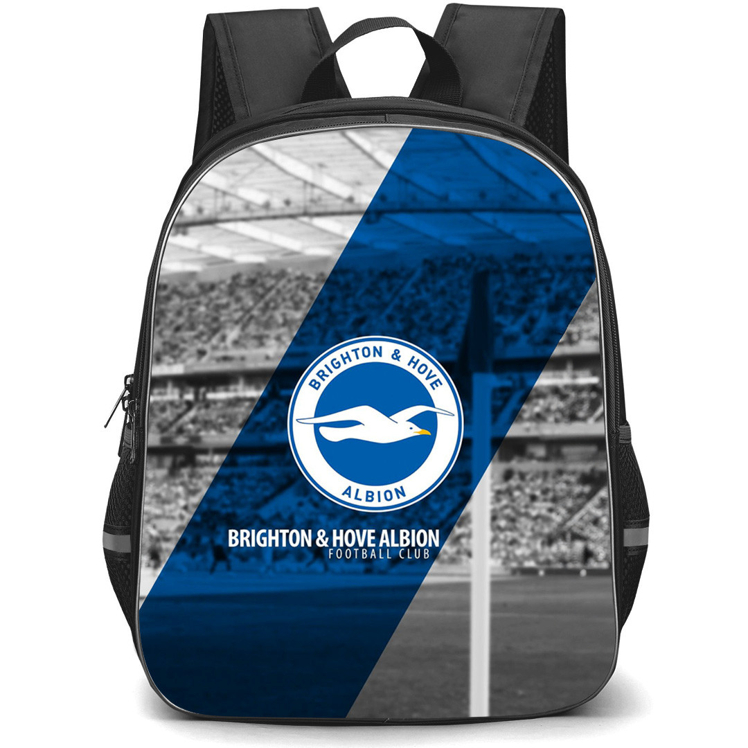 Brighton & Hove Albion F.C. Backpack StudentPack - Brighton & Hove Albion F.C. Logo Stripe Background