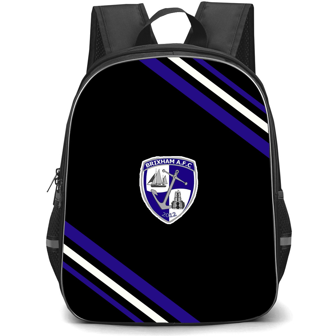 Brixham Association Football Club Backpack School Bag StudentPack - Brixham Association Football Club Large Logo With Stripe