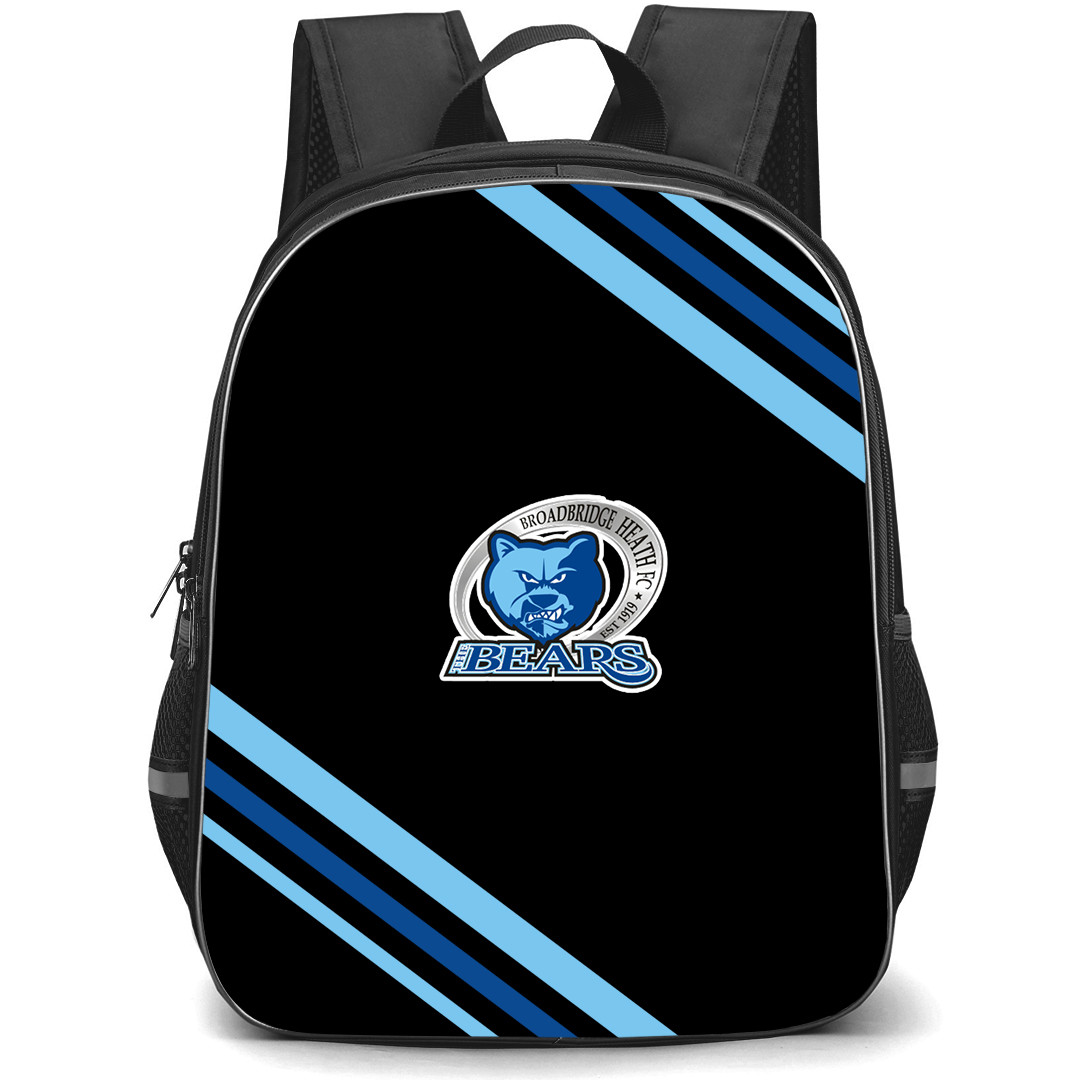Broadbridge Heath Football Club Backpack School Bag StudentPack - Broadbridge Heath Football Club Large Logo With Stripe