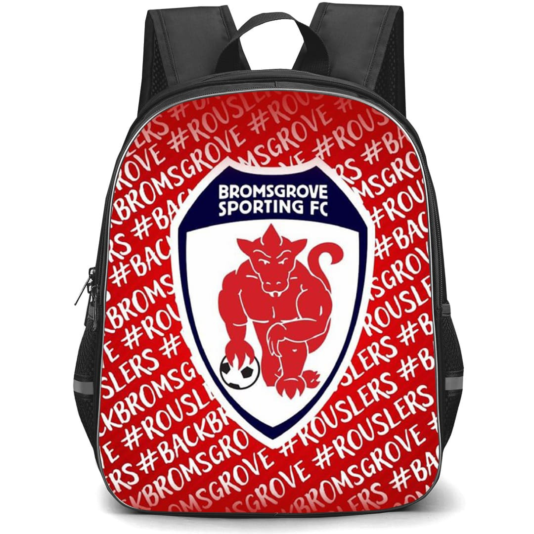 Bromsgrove Sporting Backpack School Bag StudentPack - Logo Wordmark Pattern Background Football Club