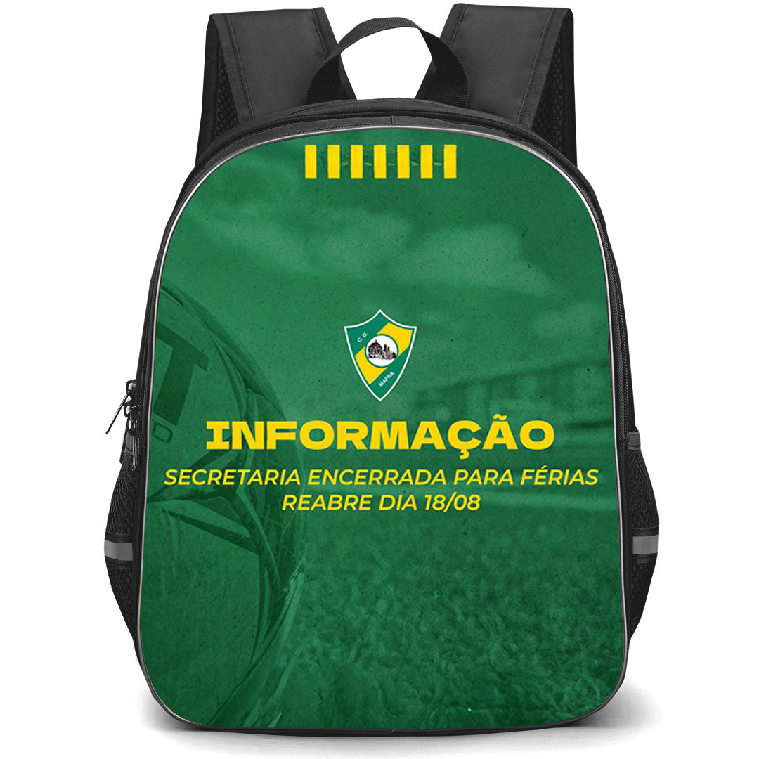 CD Mafra Backpack School Bag StudentPack - CD Mafra Logo On Green Effect Field Background