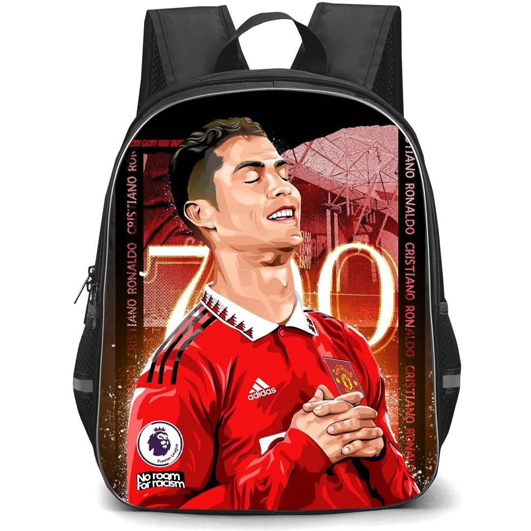 Cristiano Ronaldo Backpack StudentPack - Cristiano Ronaldo Manchester United Sleeping Celebration Vector Illustration