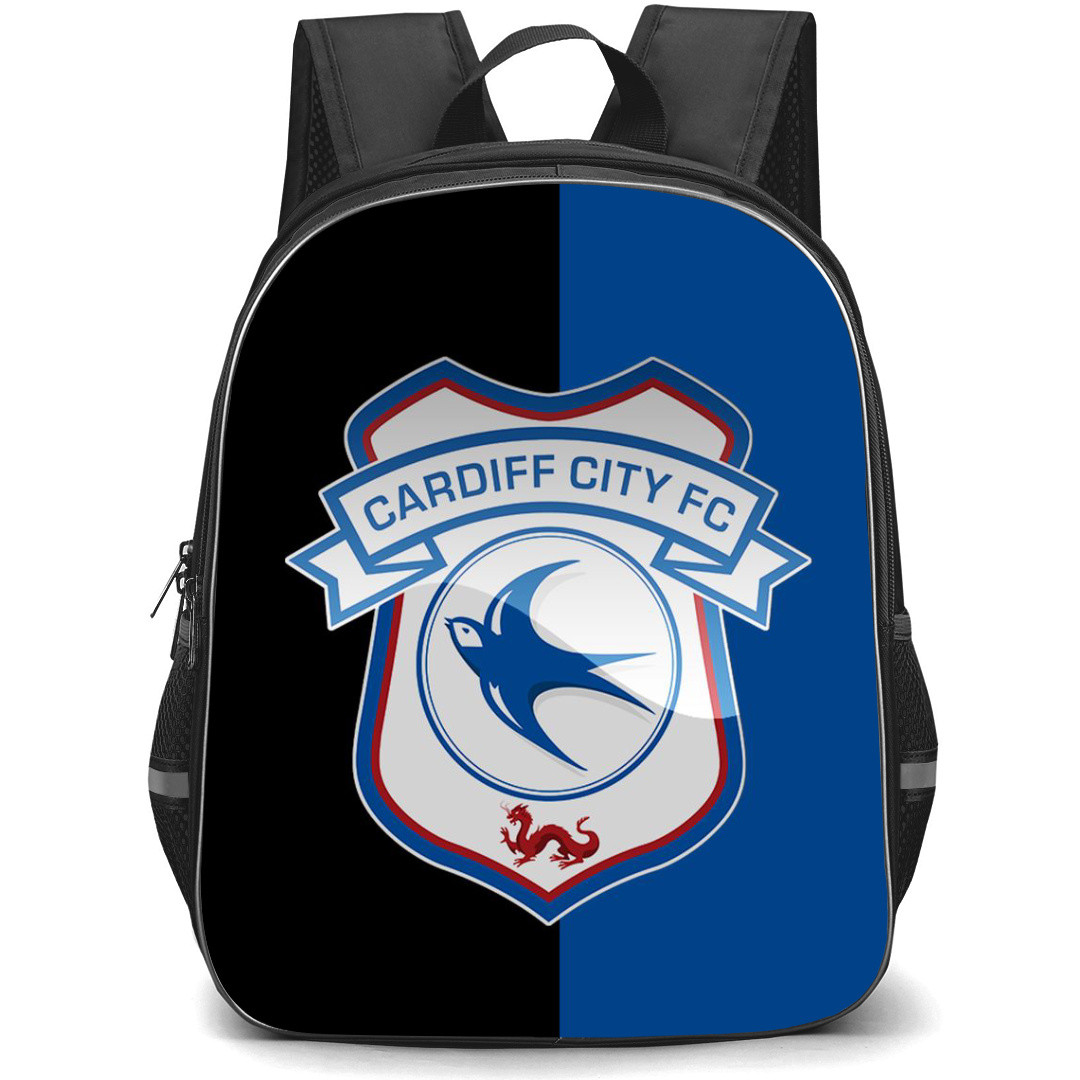 Cardiff City F.C. Backpack StudentPack - Cardiff City F.C. Logo On Black And Blue Background
