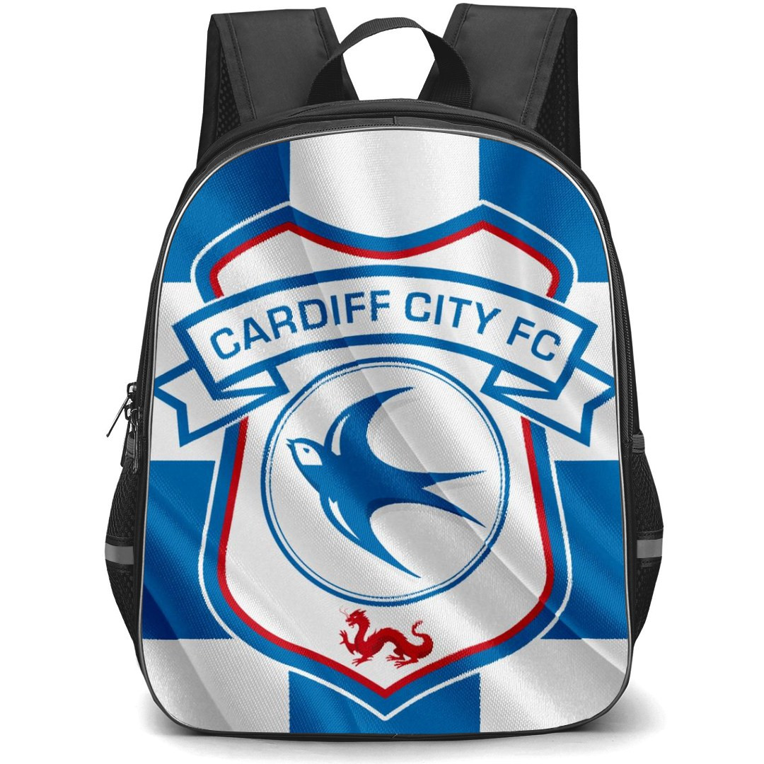 Cardiff City F.C. Backpack StudentPack - Cardiff City F.C. Logo On White Blue Block Background