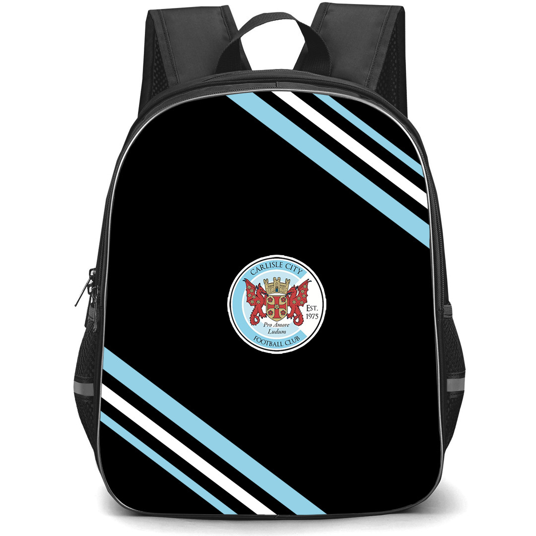 Carlisle City Football Club Backpack School Bag StudentPack - Carlisle City Football Club Large Logo With Stripe