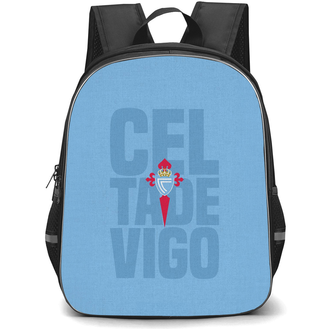 RC Celta de Vigo Backpack StudentPack - RC Celta de Vigo Logo Skyblue Background