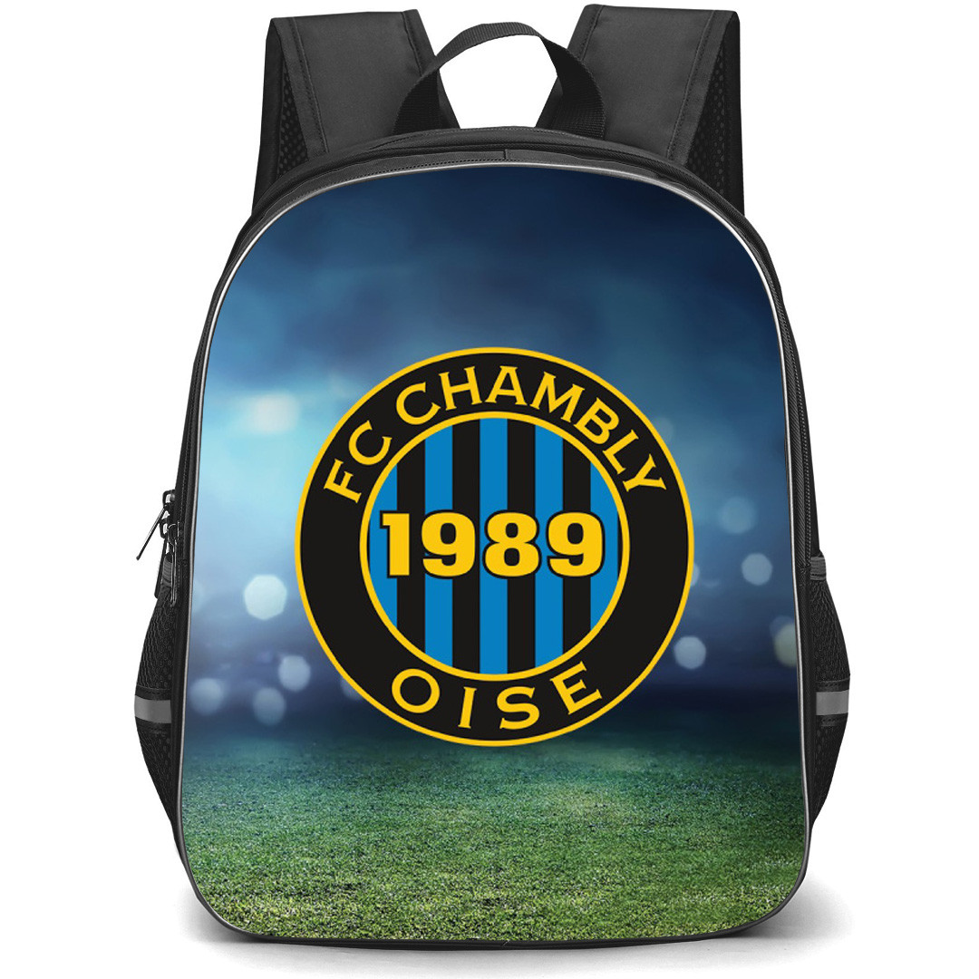 Chambly Oise Backpack School Bag StudentPack - Logo In Field Background Football Club