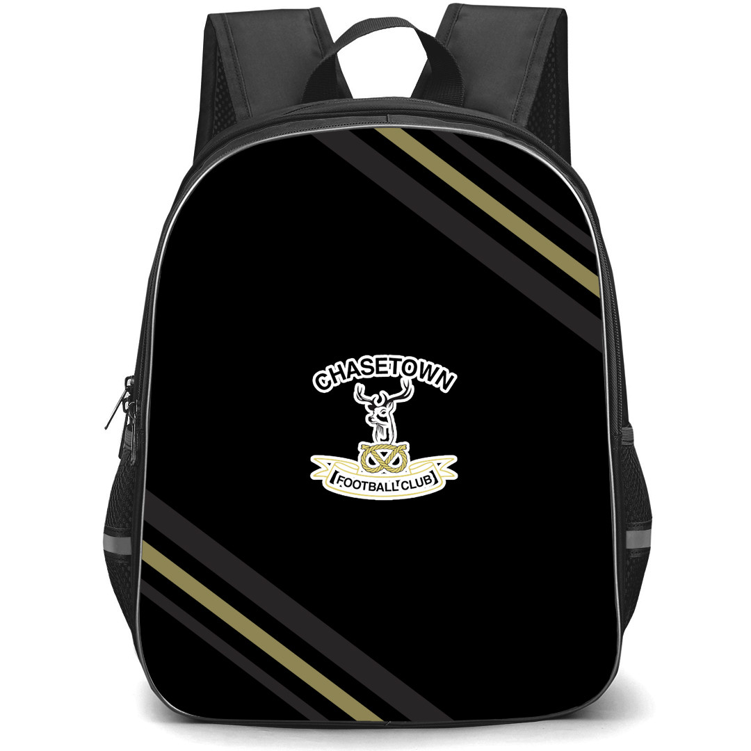 Chasetown Football Club Backpack School Bag StudentPack - Chasetown Football Club Large Logo With Stripe
