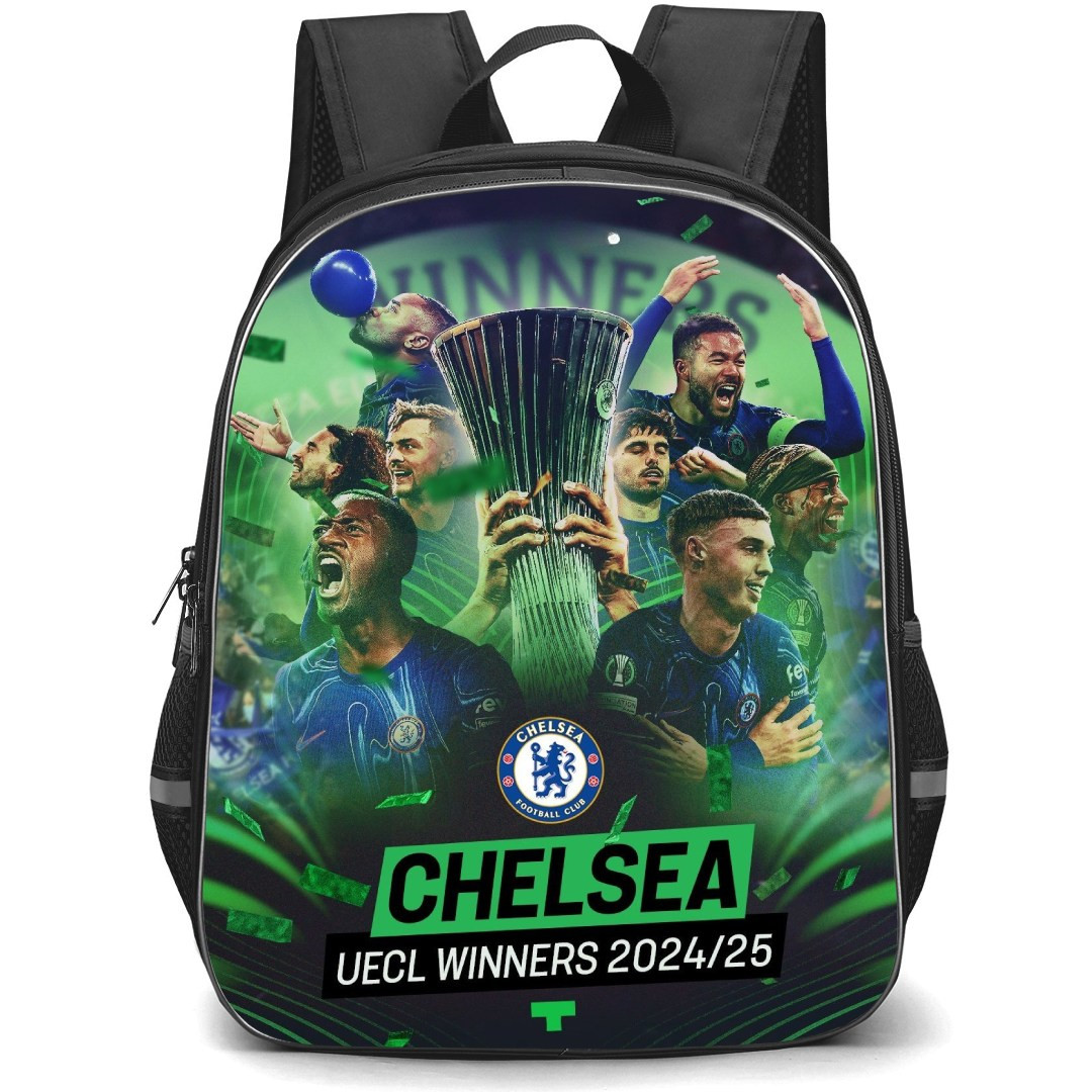 Chelsea FC Backpack StudentPack - Chelsea FC Team Collage UECL Winners 2024/25