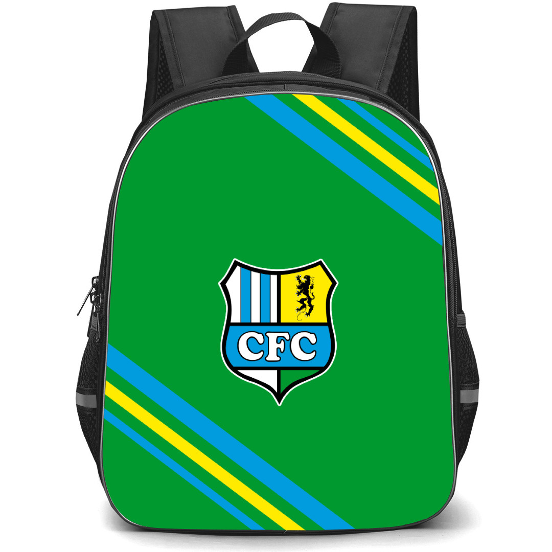 Chemnitzer FC Football Club Backpack School Bag StudentPack - Large Logo With Stripe