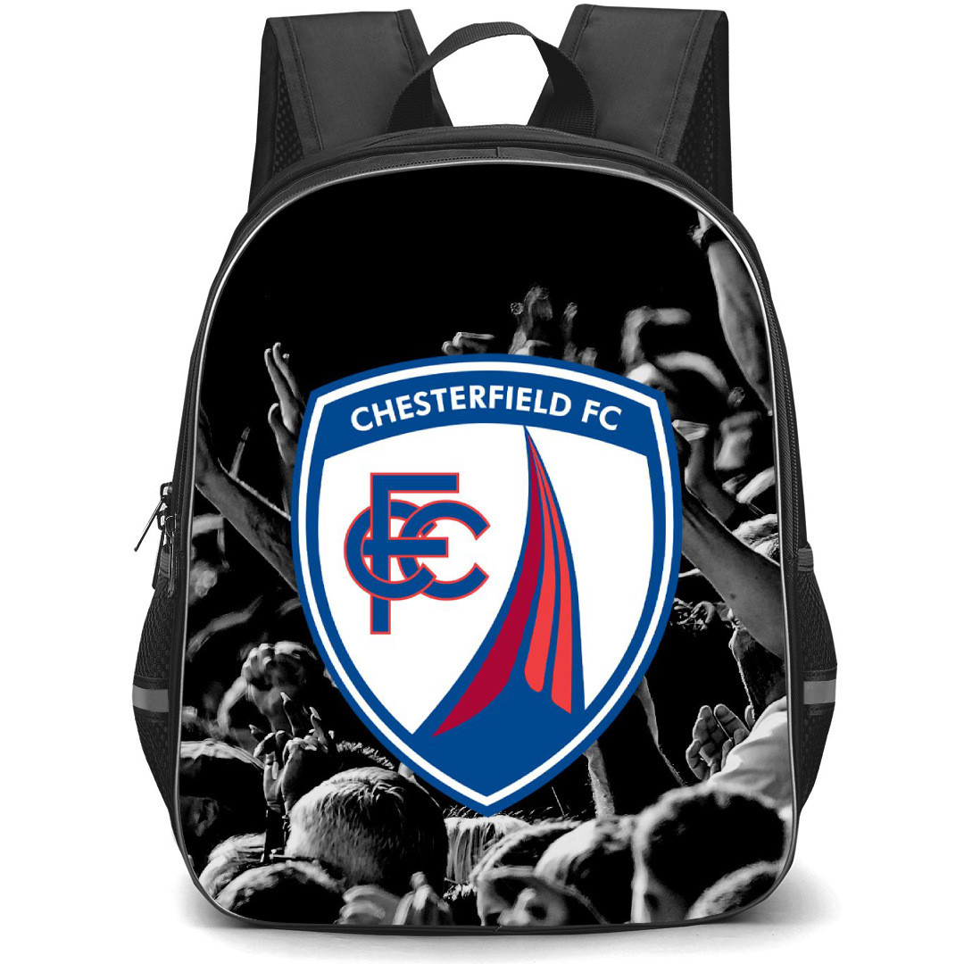 EFL League Two Chesterfield Backpack School Bag StudentPack - Large Logo Grayscale Background