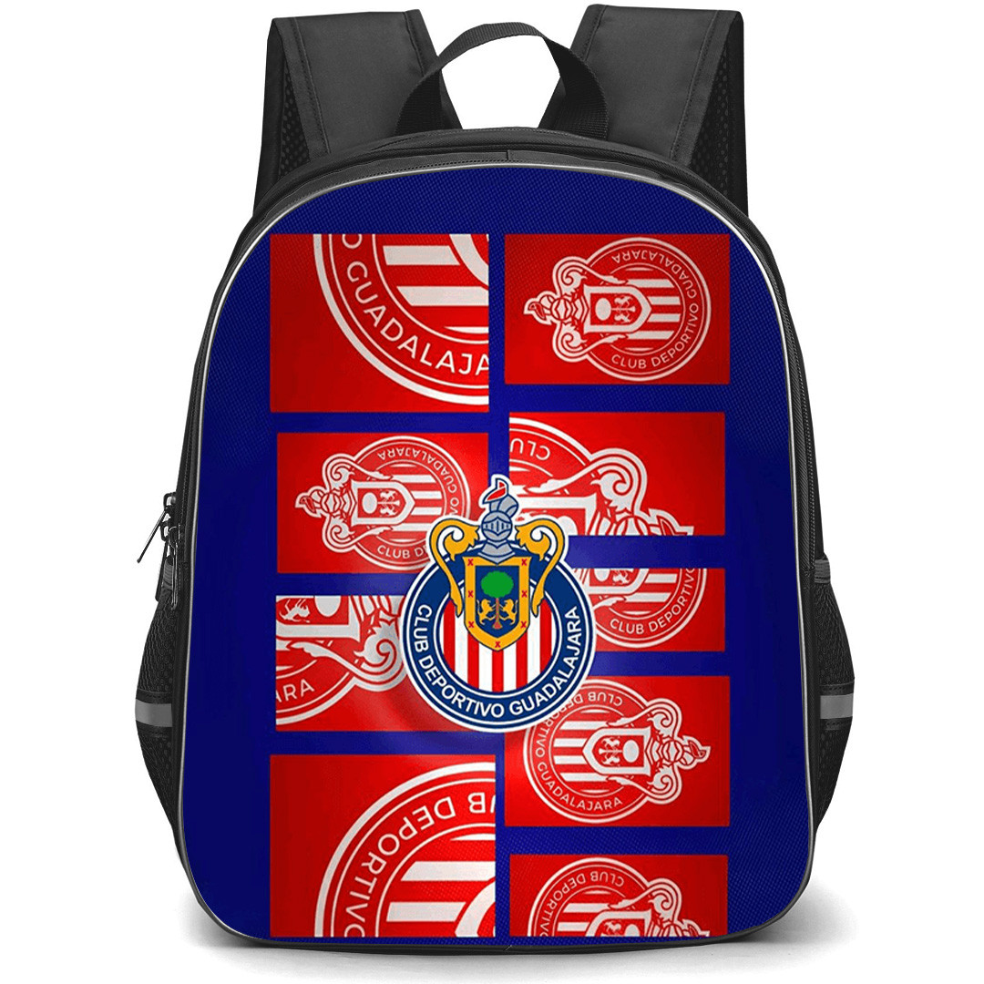 Club Deportivo Guadalajara S.A. de C.V. Backpack School Bag StudentPack - Club Deportivo Guadalajara S.A. de C.V. Logo with Red Block Logo Effect