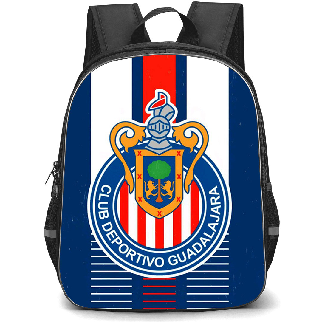 Club Deportivo Guadalajara S.A. de C.V. Backpack School Bag StudentPack - Club Deportivo Guadalajara S.A. de C.V. Logo with Vertical Stripe Effect