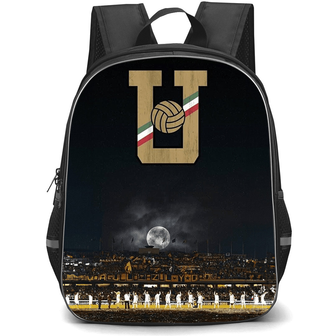Club Universidad Nacional, A.C. Backpack School Bag StudentPack - Club Universidad Nacional, A.C. Stadium with Logo Night View Effect