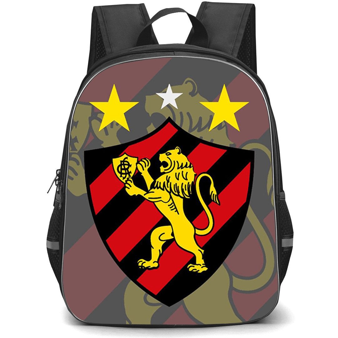Sport Club do Recife Backpack School Bag StudentPack - Sport Club do Recife Logo with Blur Logo Effect Background