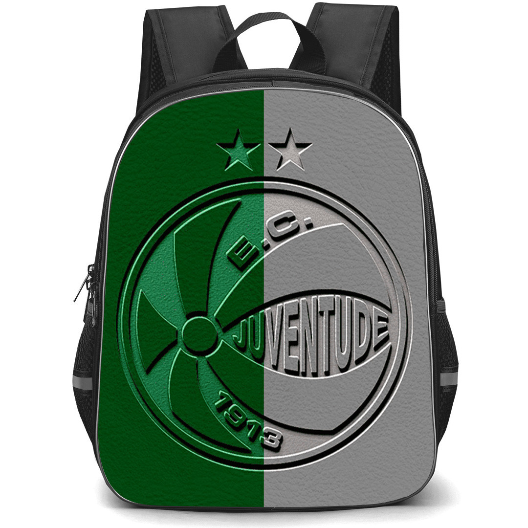 Esporte Clube Juventude Backpack School Bag StudentPack - Esporte Clube Juventude with Half Split Green Effect