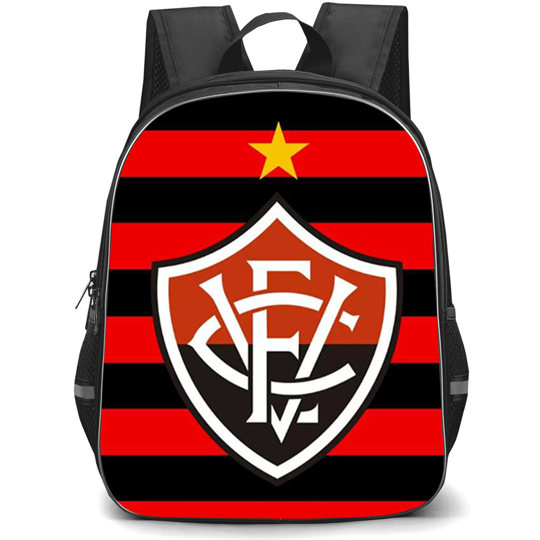 Esporte Clube Vitoria Backpack School Bag StudentPack - Esporte Clube Vitoria Logo with Horizontal Red Stripe Effect