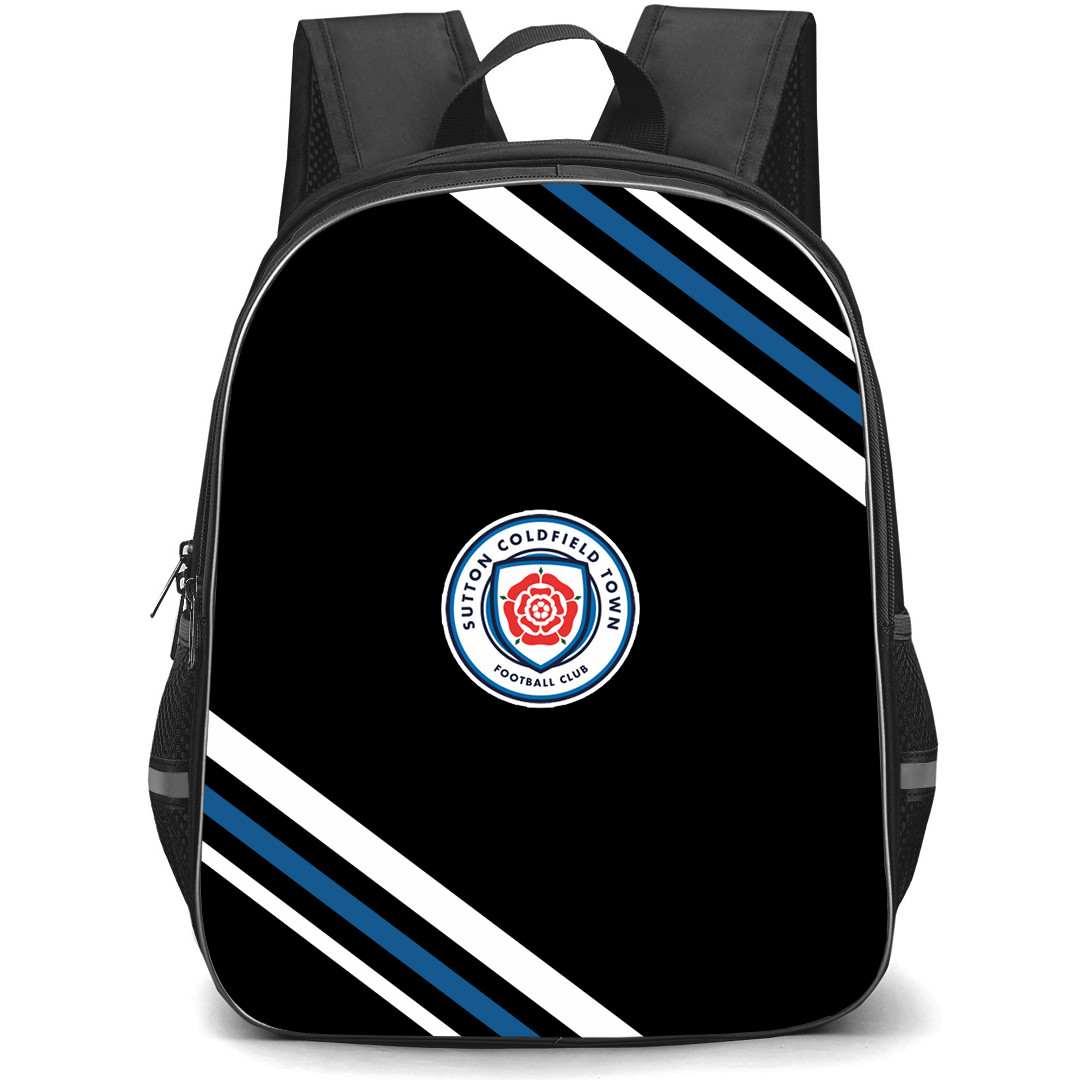 Sutton Coldfield Town Football Club Backpack School Bag StudentPack - Sutton Coldfield Town Football Club Large Logo With Stripe