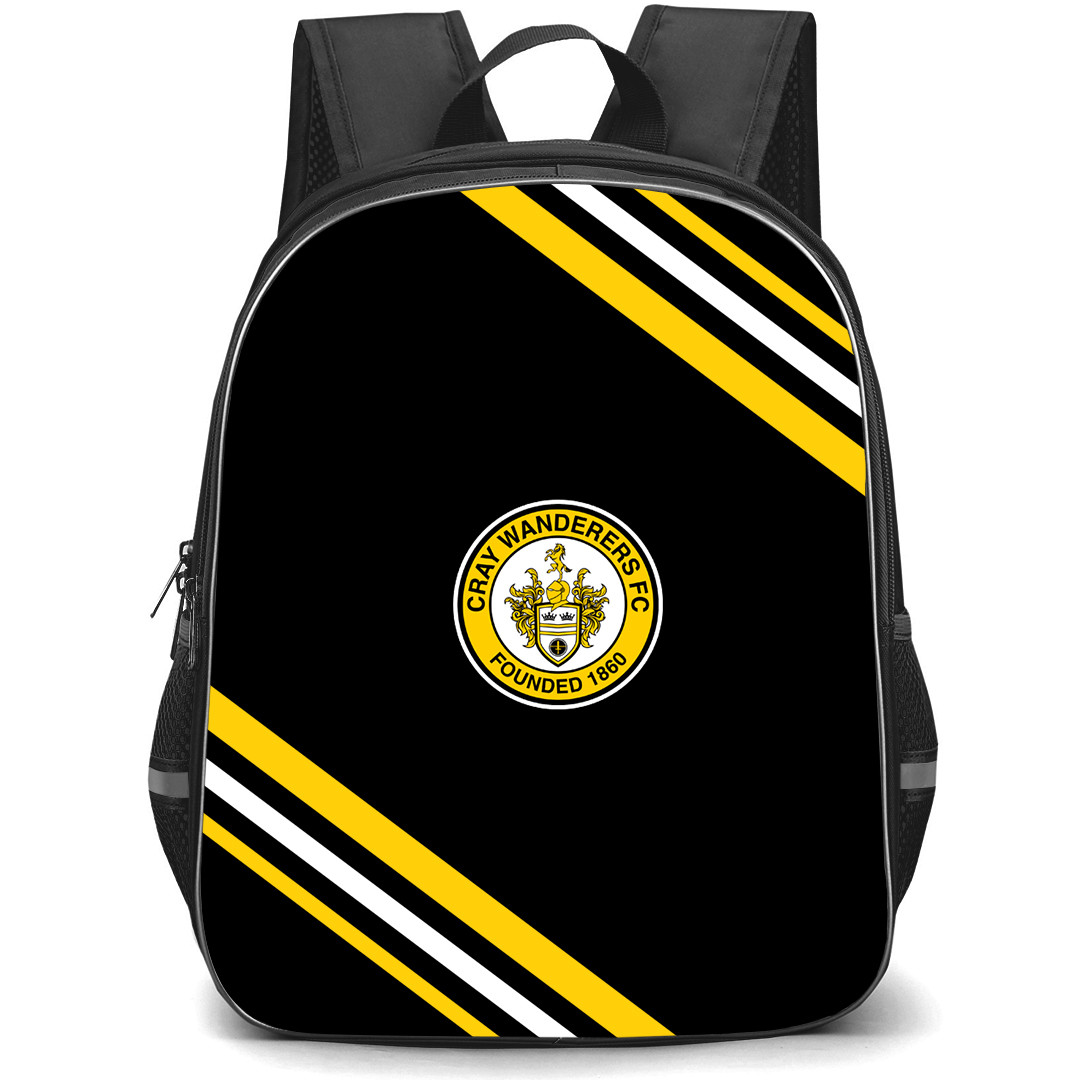 Cray Wanderers Football Club Backpack School Bag StudentPack - Cray Wanderers Football Club Large Logo With Stripe