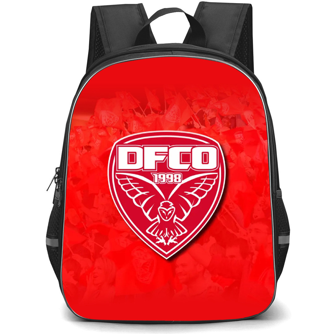 Dijon Football Cote d'Or Backpack School Bag StudentPack - Old Large Logo Red Background Football Club