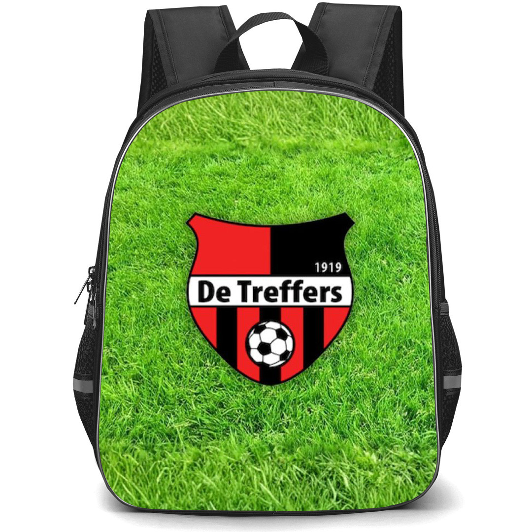 De Treffers Backpack School Bag StudentPack - Logo Grass Background Football Club
