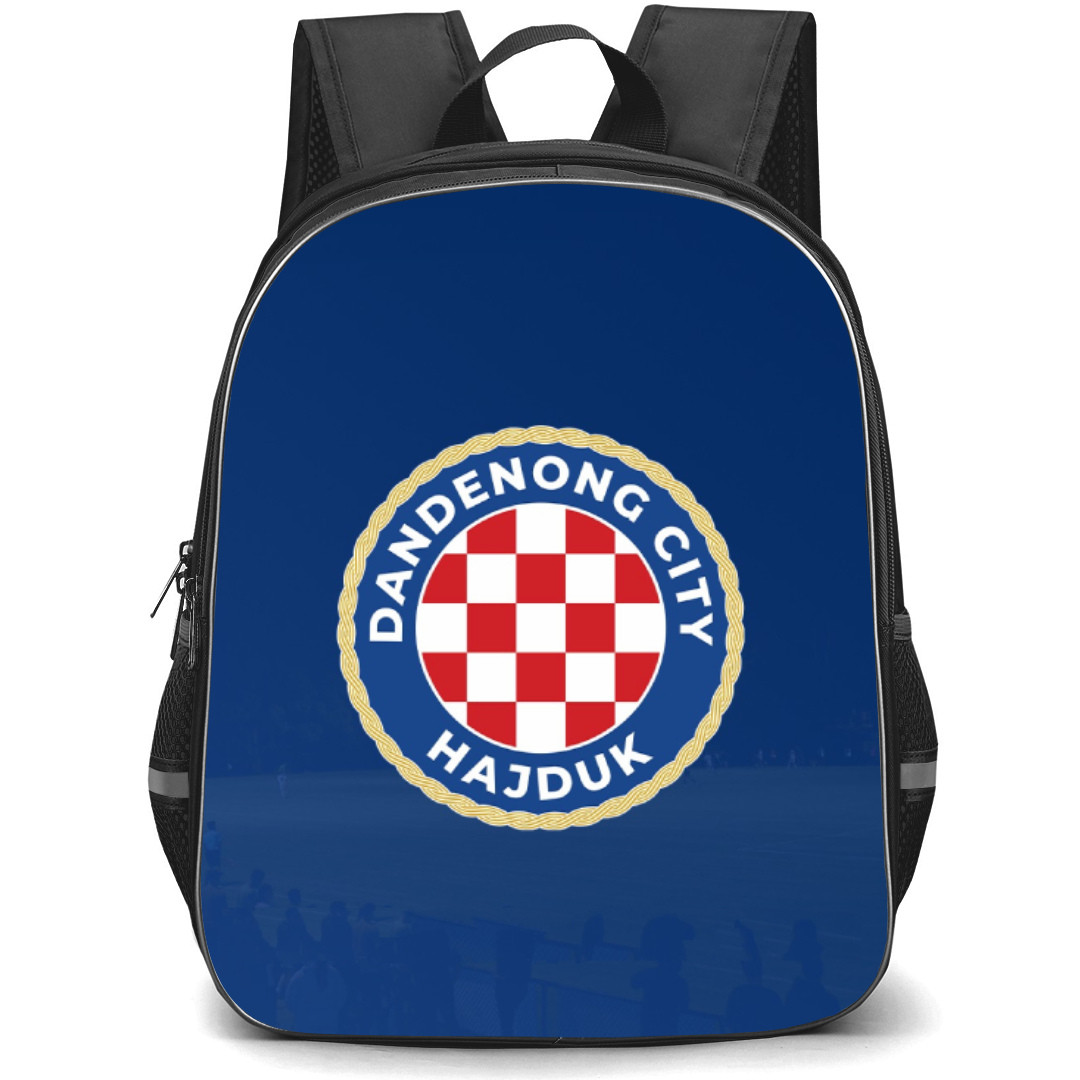 Dandenong City Soccer Club Backpack School Bag StudentPack - Logo In Blue Background