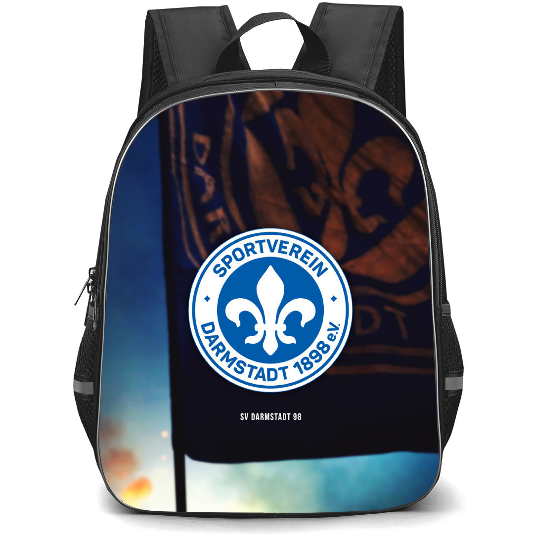 SV Darmstadt 98 Backpack School Bag StudentPack - Logo In Team Flag Background Football Club