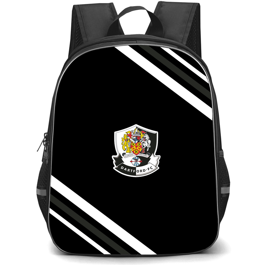 Dartford Football Club Backpack School Bag StudentPack - Dartford Football Club Large Logo With Stripe