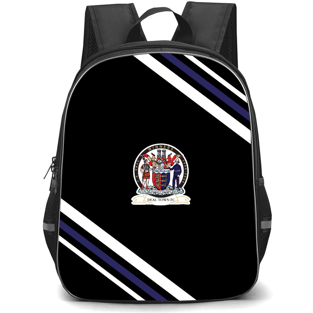 Deal Town Football Club Backpack School Bag StudentPack - Deal Town Football Club Large Logo With Stripe
