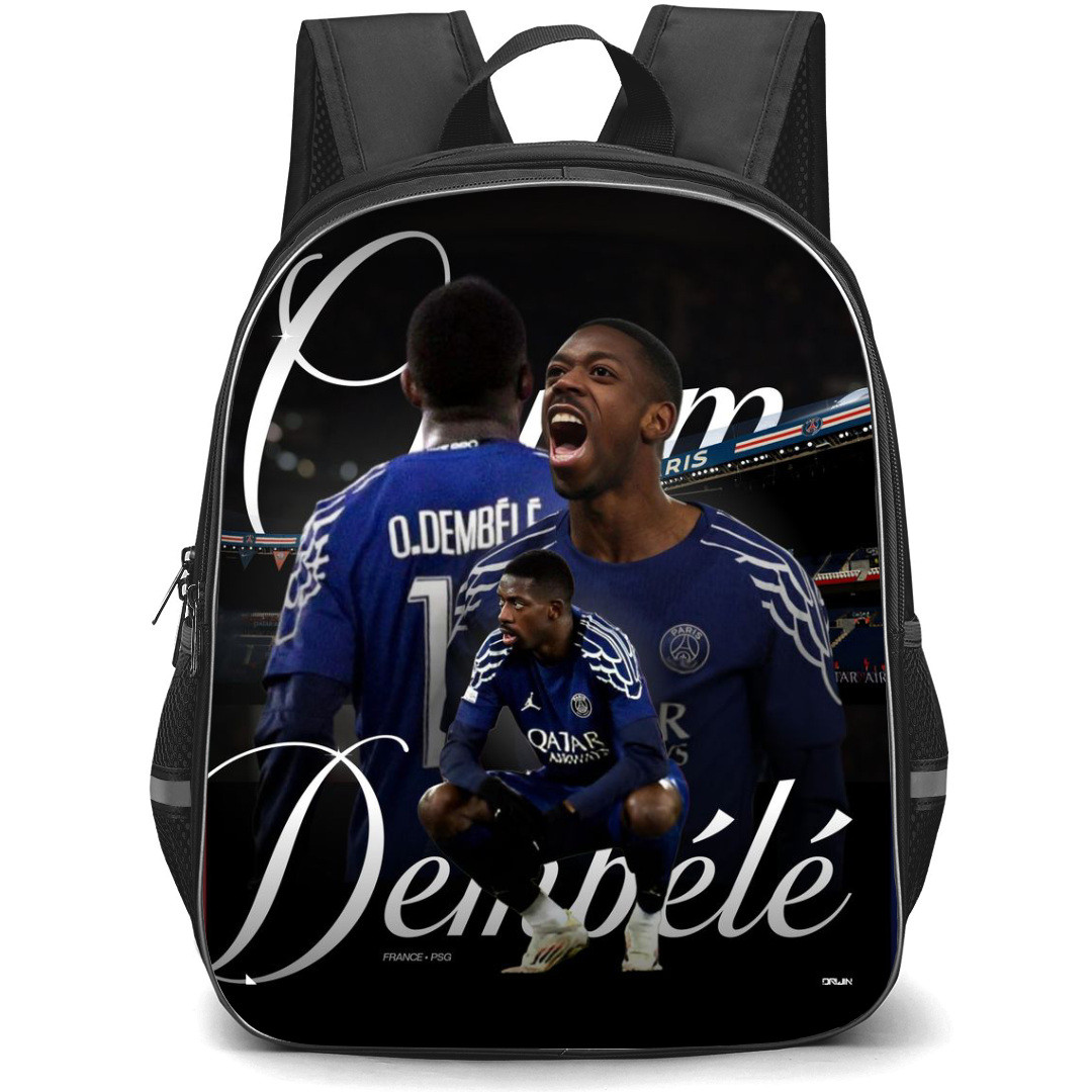 Ousmane Dembele Backpack StudentPack - Ousmane Dembele Black Background