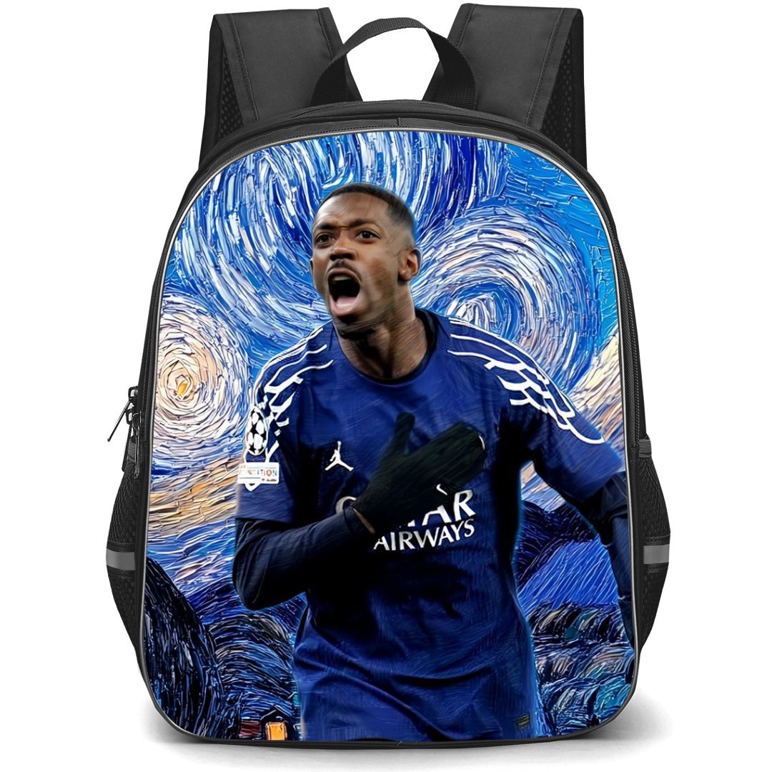 Ousmane Dembele Backpack StudentPack - Ousmane Dembele Painting Background