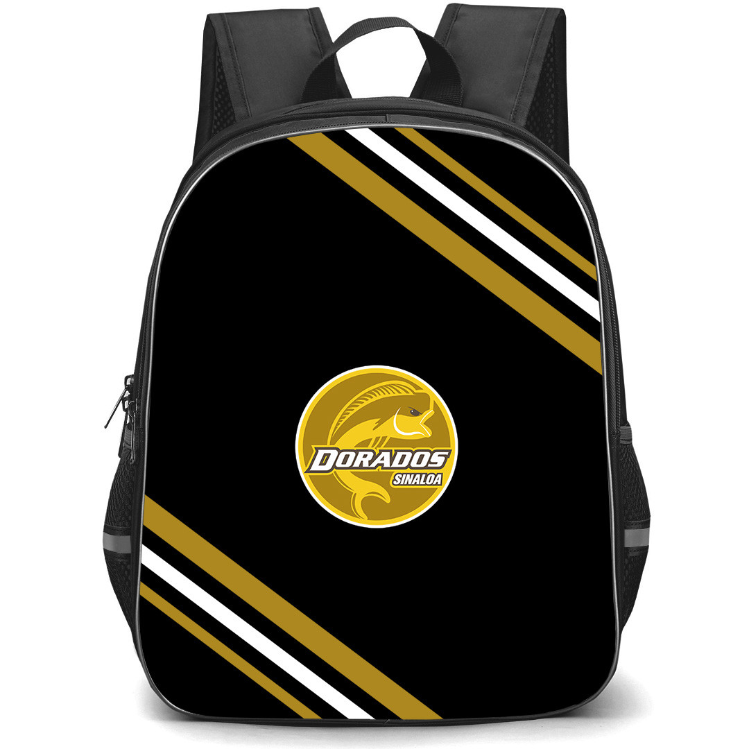 Club Deportivo Dorados de Sinaloa Backpack School Bag StudentPack - Club Deportivo Dorados de Sinaloa Large Logo With Stripe