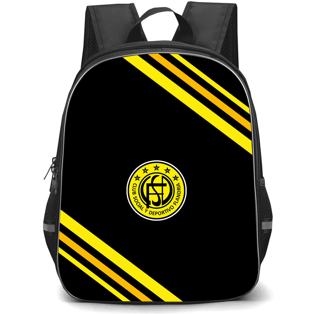Club Social y Deportivo Flandria Backpack School Bag StudentPack - Club Social y Deportivo Flandria Large Logo With Stripe