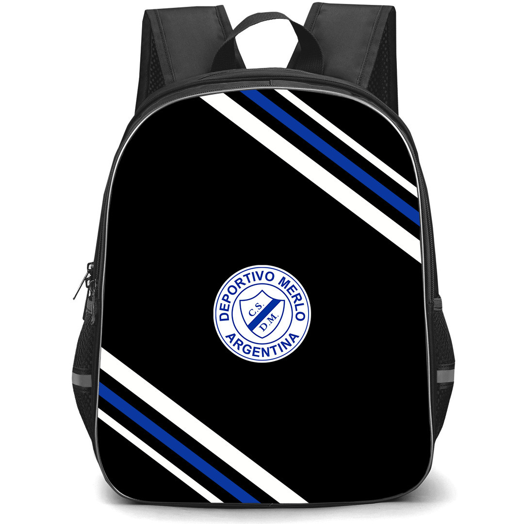 Club Social y Deportivo Merlo Backpack School Bag StudentPack - Club Social y Deportivo Merlo Large Logo With Stripe