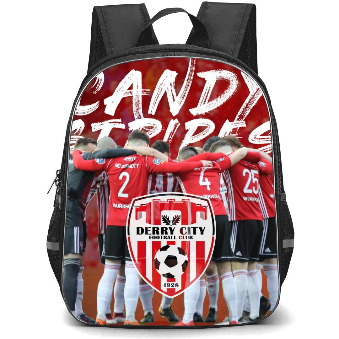 Derry City FC Backpack School Bag StudentPack - Logo In Team Poster