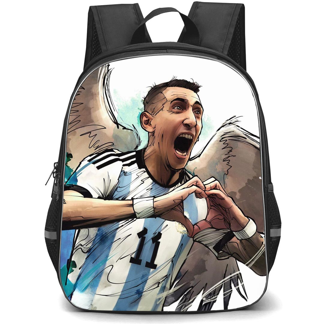 Angel Di Maria Backpack StudentPack - Angel Di Maria Signature Celebration Illustration Art