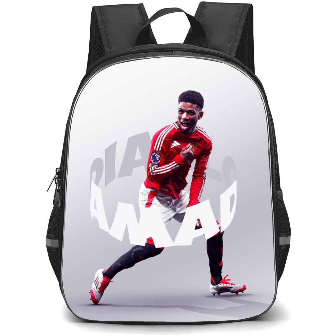 Amad Diallo Backpack StudentPack - Amad Diallo Celebrating On Gray Background