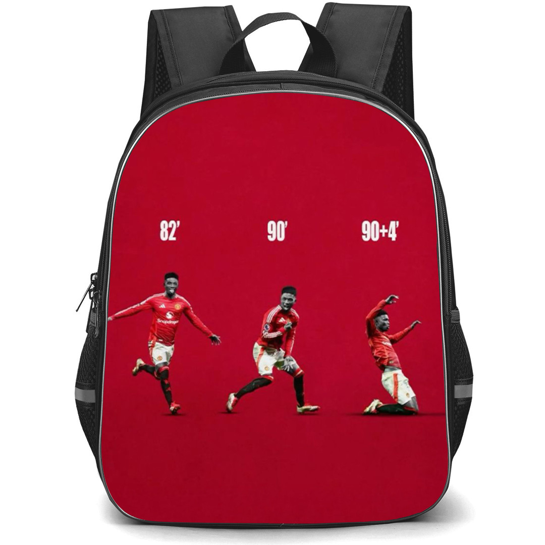 Amad Diallo Backpack StudentPack - Amad Diallo Manchester United Different Celebration On Red Background