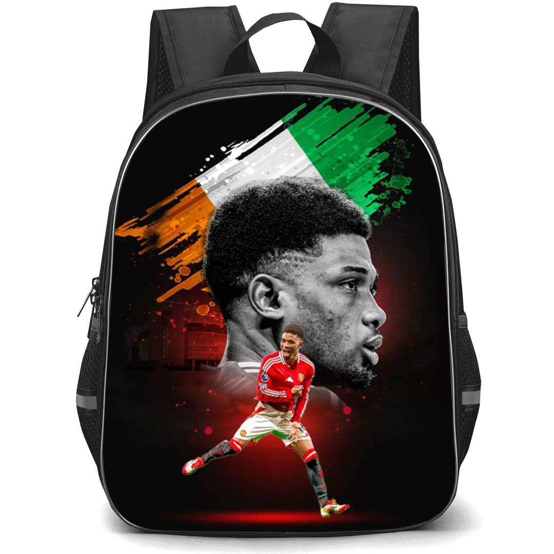 Amad Diallo Backpack StudentPack - Amad Diallo Manchester United Grayscale Side Portrait Poster