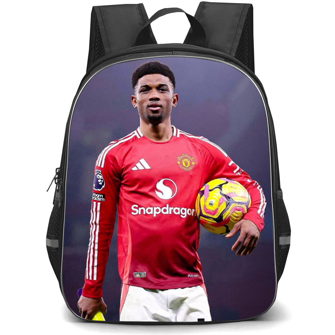 Amad Diallo Backpack StudentPack - Amad Diallo Manchester United Holding Football Poster