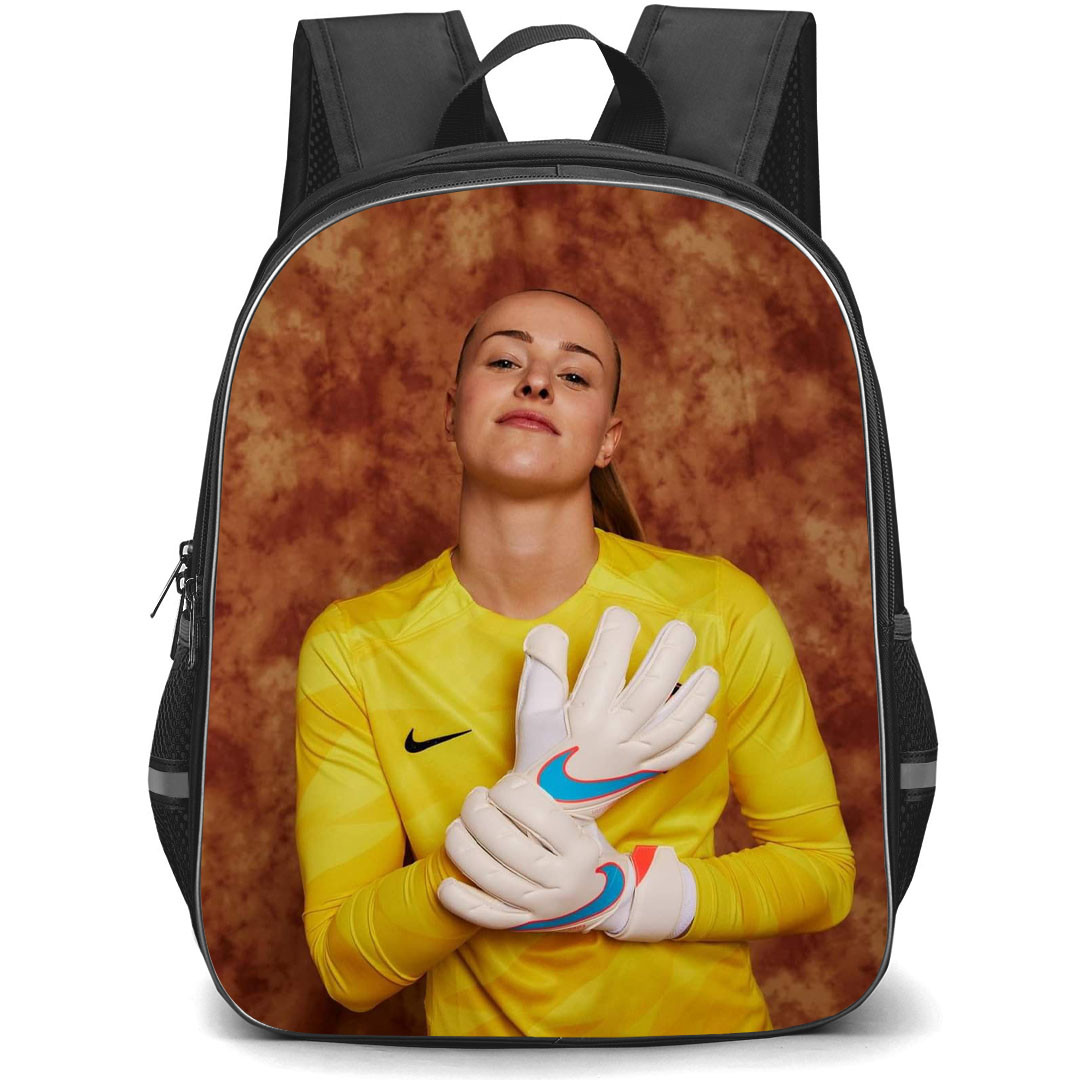 Daphne Van Domselaar Backpack StudentPack - Daphne Van Domselaar Netherlands Women's National Football Wearing Yellow Jersey
