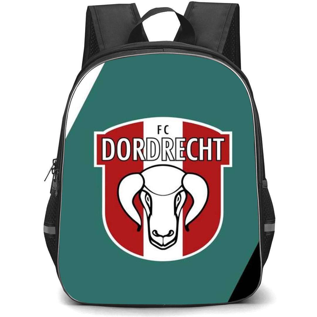 FC Dordrecht Backpack School Bag StudentPack - Logo Teal White And Black Background Football Club